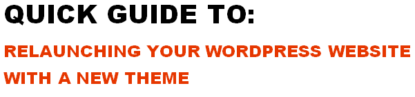 Quick Guide to Relaunching your WordPress Website with a new theme