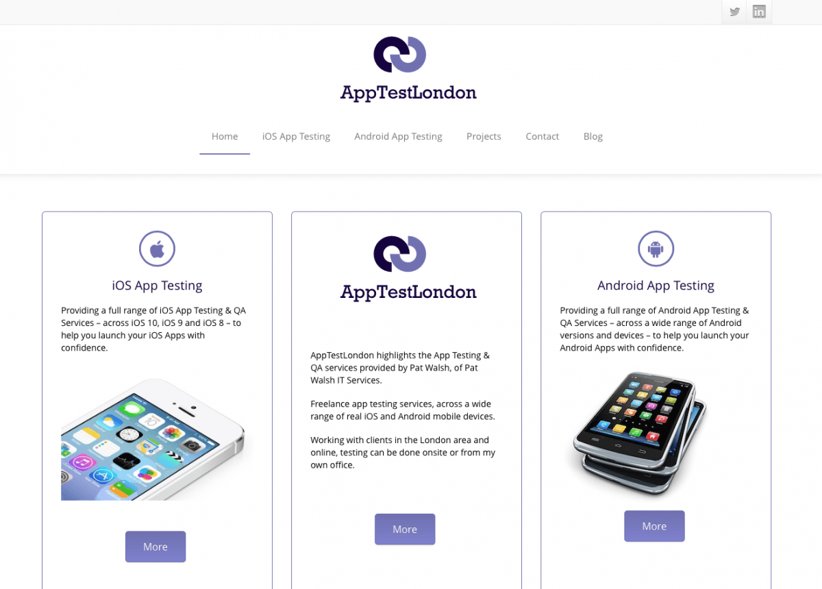 AppTestLondon website
