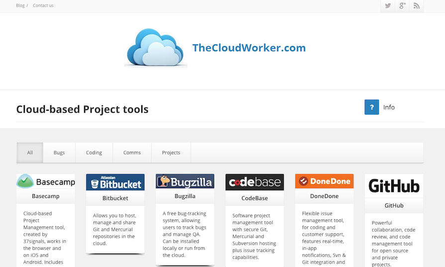 TheCloudWorker.com homepage