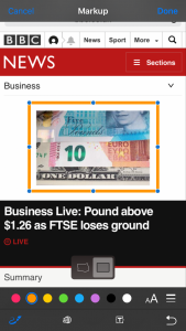 Annotating iOS 10 screenshots with Markup editor