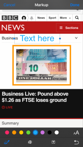 Annotating iOS 10 screenshots with Markup editor